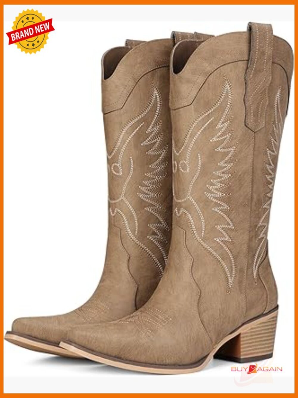 Western Cowboy Boots - Women's Cowgirl Snip Toe Chunky Heel Boots